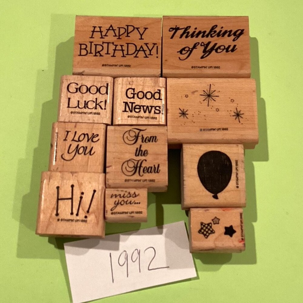28 Vintage Stampin Up Rubber Stamps
